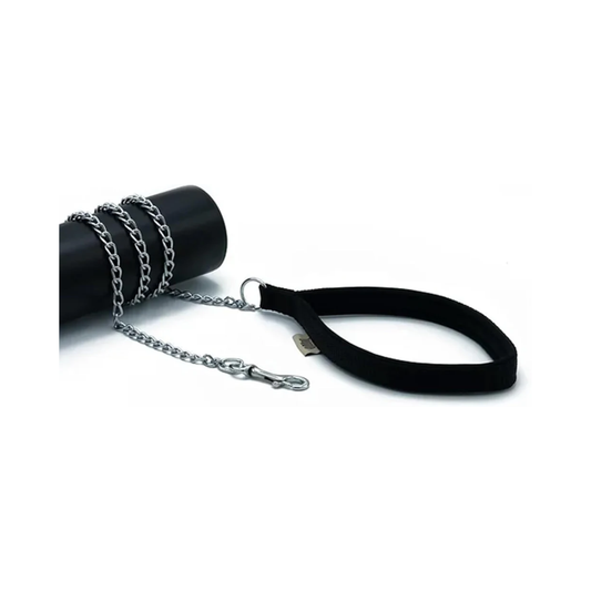 Comfort Webbing Dog Chain Leash – Heavy-Duty Metal Leash (110 cm)