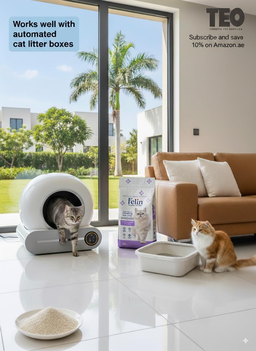 Felin Cat Litter – Natural Bentonite, Dust-Free, Clumping, 10L