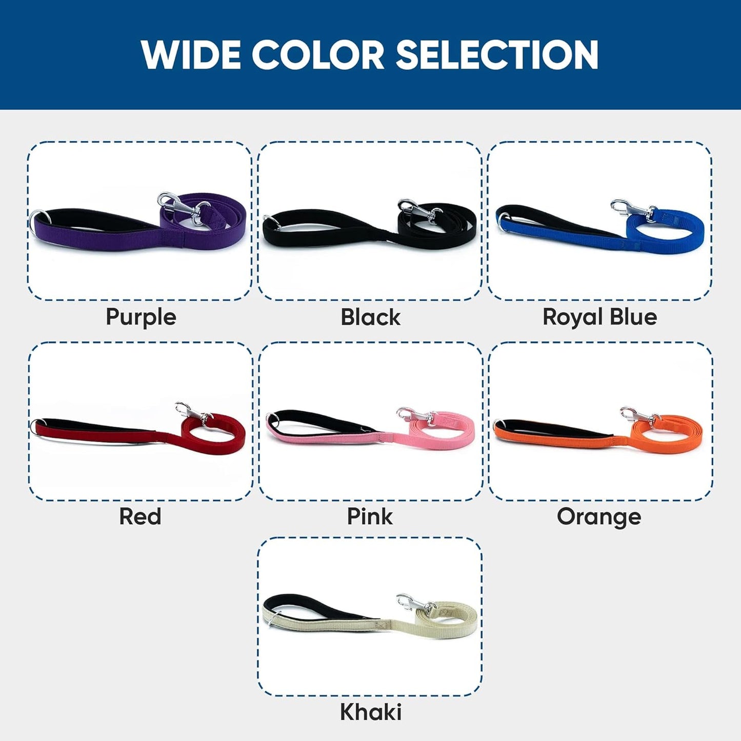 Teo Premium Comfort Webbing Dog Leash – Black (100 cm)