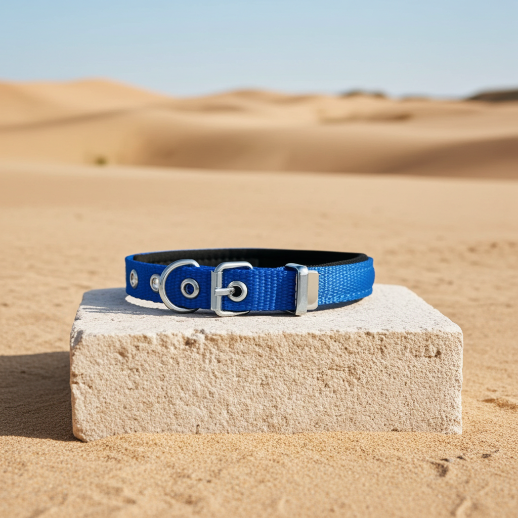 Comfort Webbing Dog Collar โ Black (25โ30 cm)