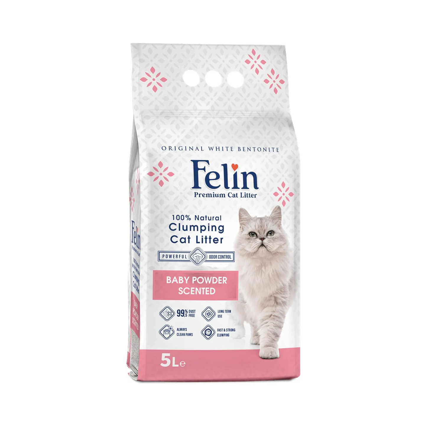Felin Cat Litter – Natural Bentonite, Dust-Free, Clumping, 10L