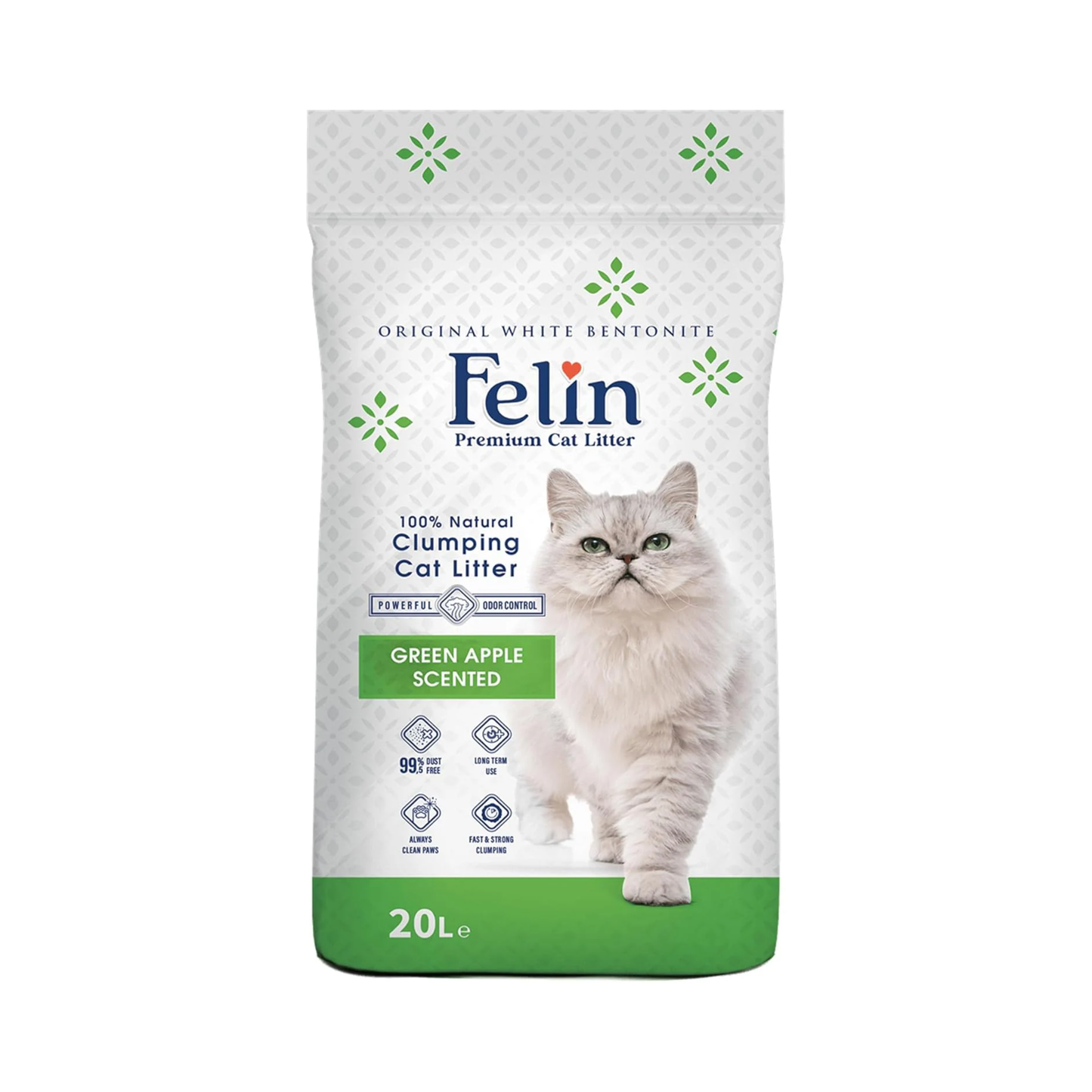 Felin Cat Litter – Natural Bentonite, Dust-Free, Clumping, 10L