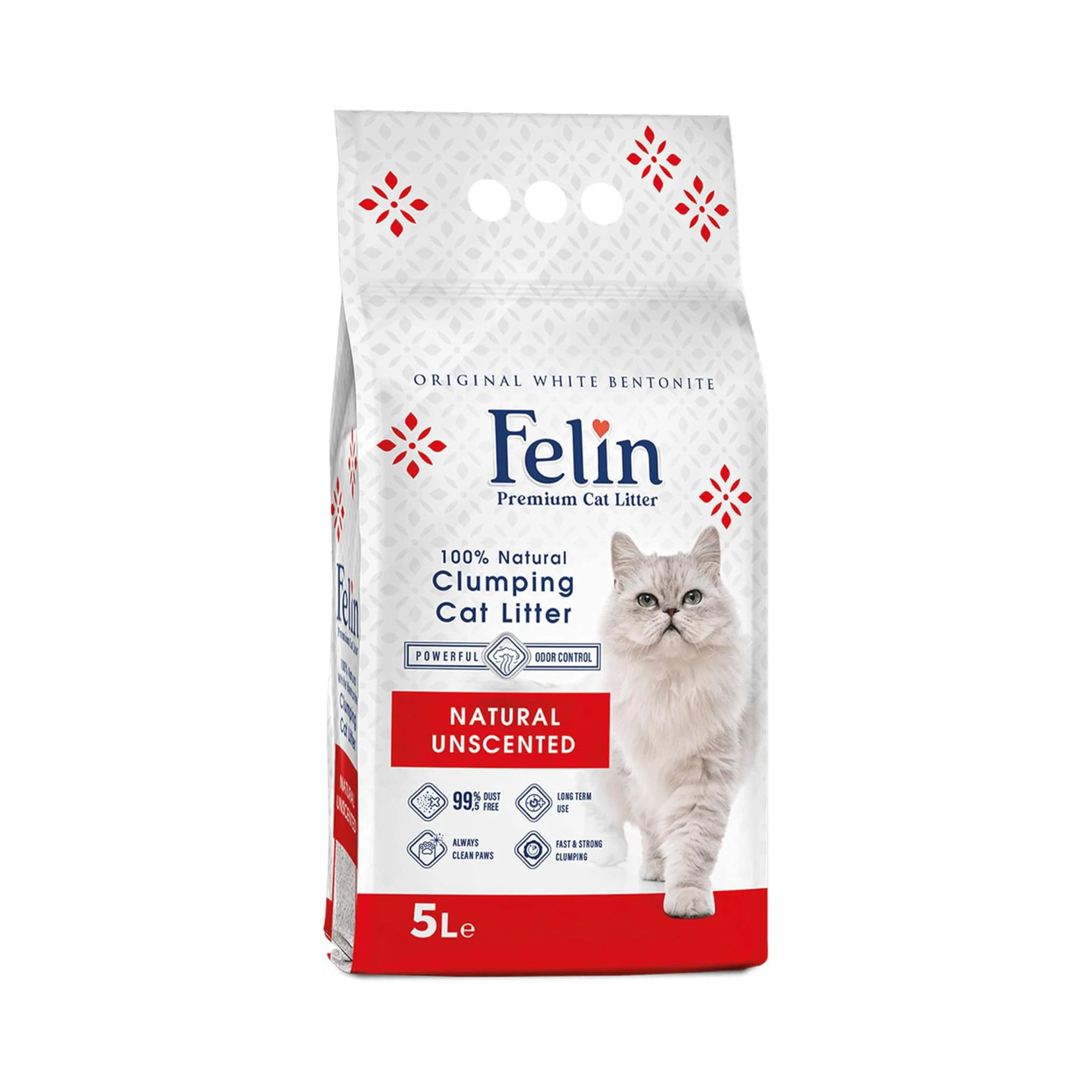 Felin Cat Litter – Natural Bentonite, Dust-Free, Clumping, 10L