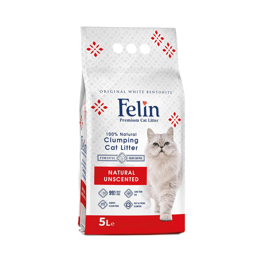 Felin Cat Litter – Natural Bentonite, Dust-Free, Clumping, 10L