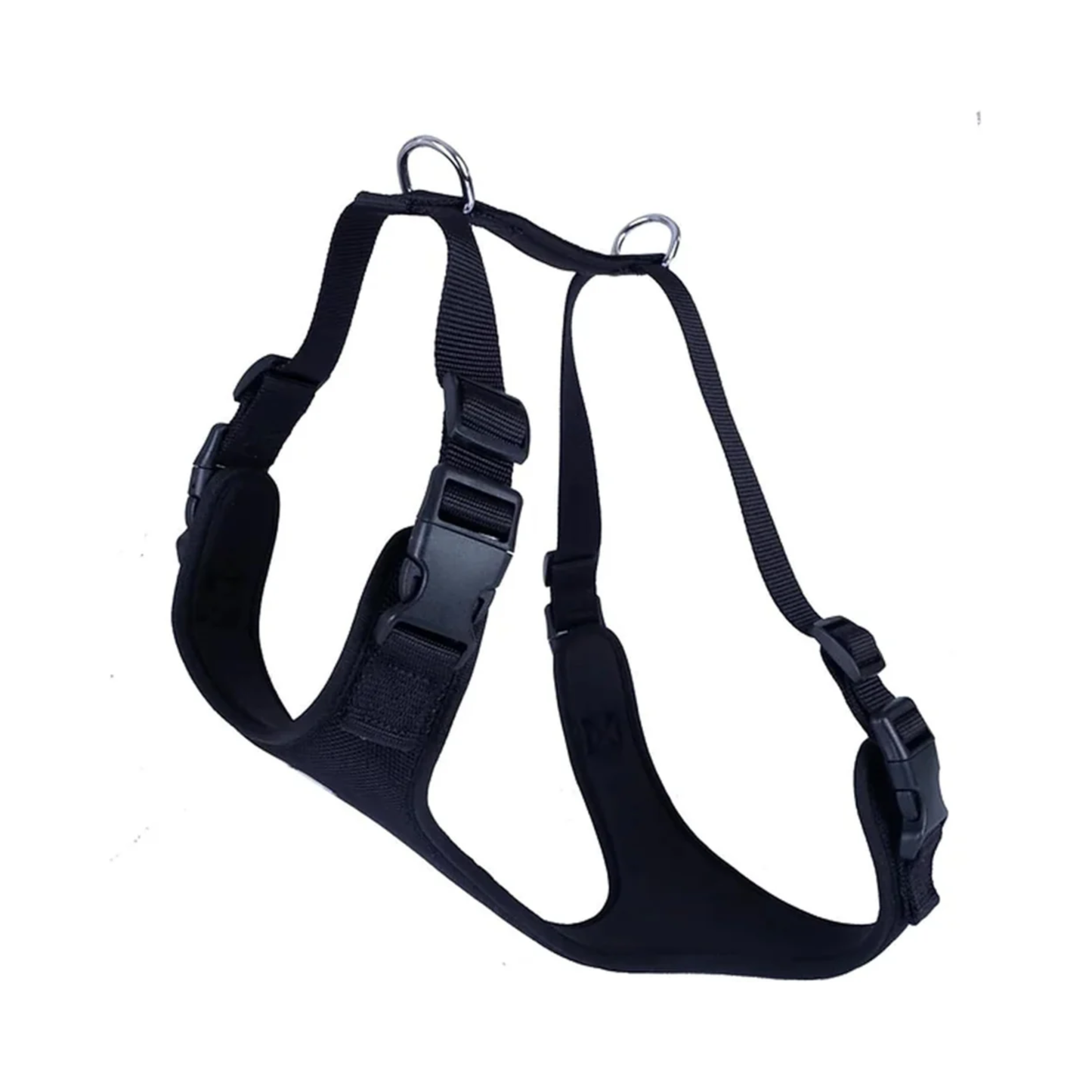 Airy Webbing No-Pull Dog Harness – Reflective, Adjustable & Padded Vest (Black, Small)