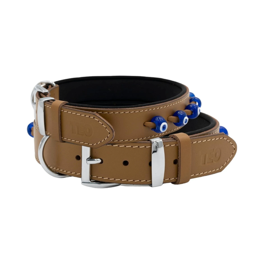 Heavy-Duty Leather Dog Collar – Adjustable, Rust-Proof, Black (XS+)