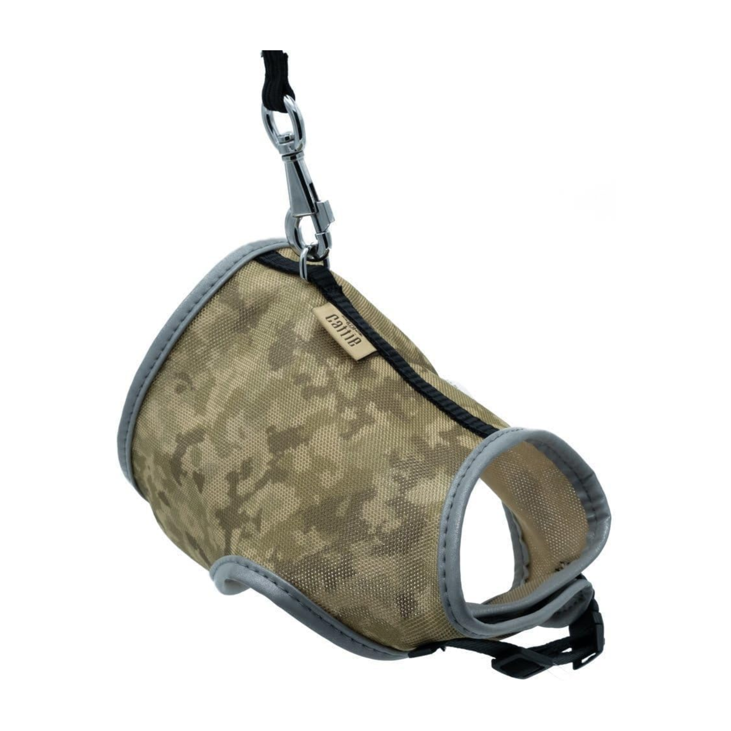 Airy Webbing Breathable Cat Harness & Leash Set – Beige (25–35 cm)