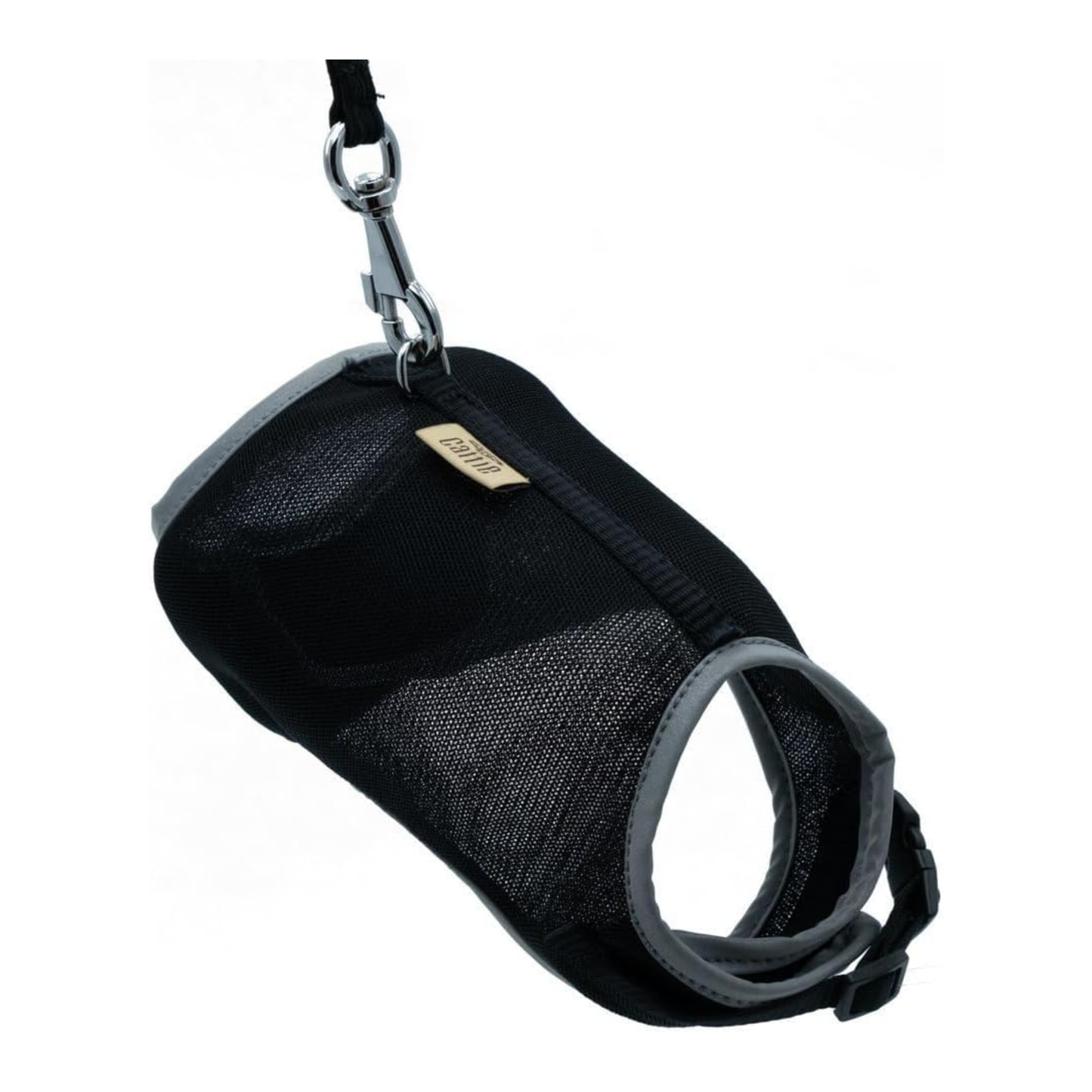 Airy Webbing Breathable Cat Harness & Leash Set – Beige (25–35 cm)