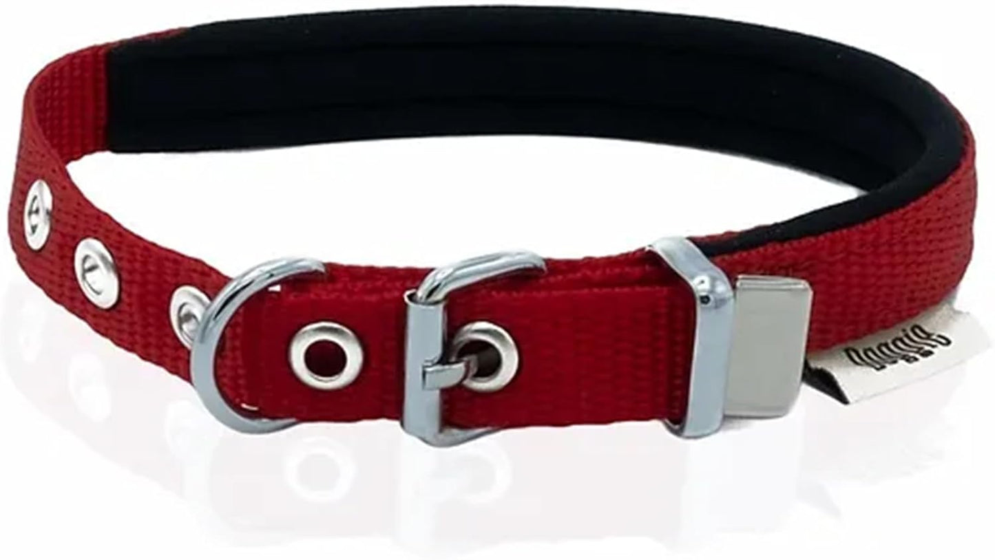 Comfort Webbing Dog Collar – Black (25–30 cm)