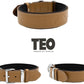 Teo Premium Leather Dog Collar – Black, XS+, Adjustable & Durable