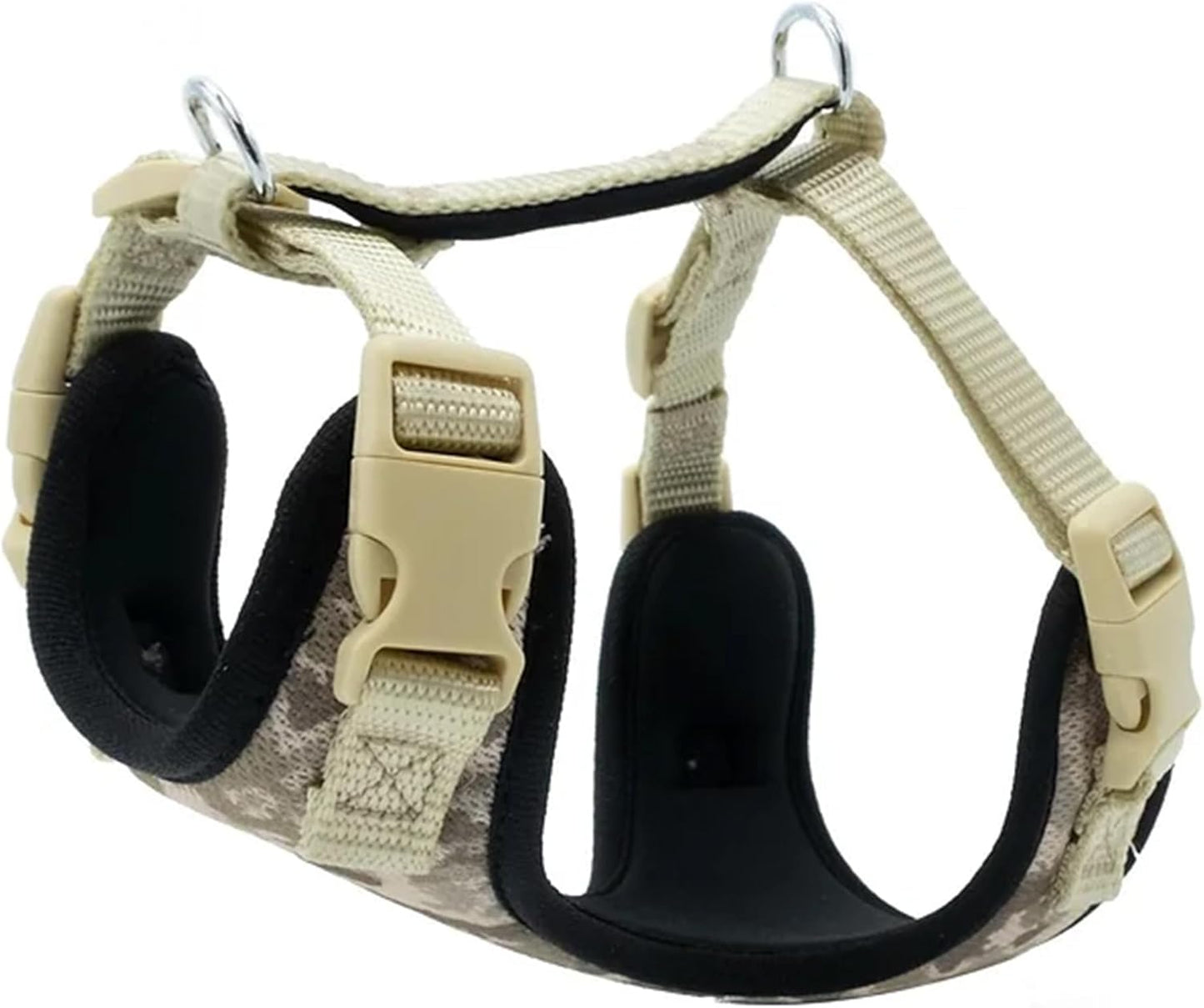 Airy Webbing No-Pull Dog Harness – Reflective, Adjustable & Padded Vest (Black, Small)
