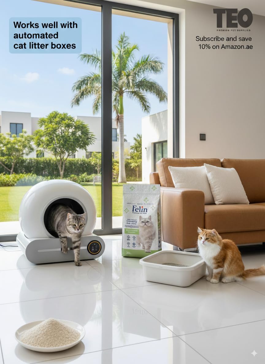 Felin Cat Litter – Natural Bentonite, Dust-Free, Clumping, 10L