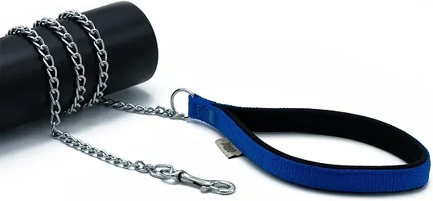 Comfort Webbing Dog Chain Leash – Heavy-Duty Metal Leash (110 cm)