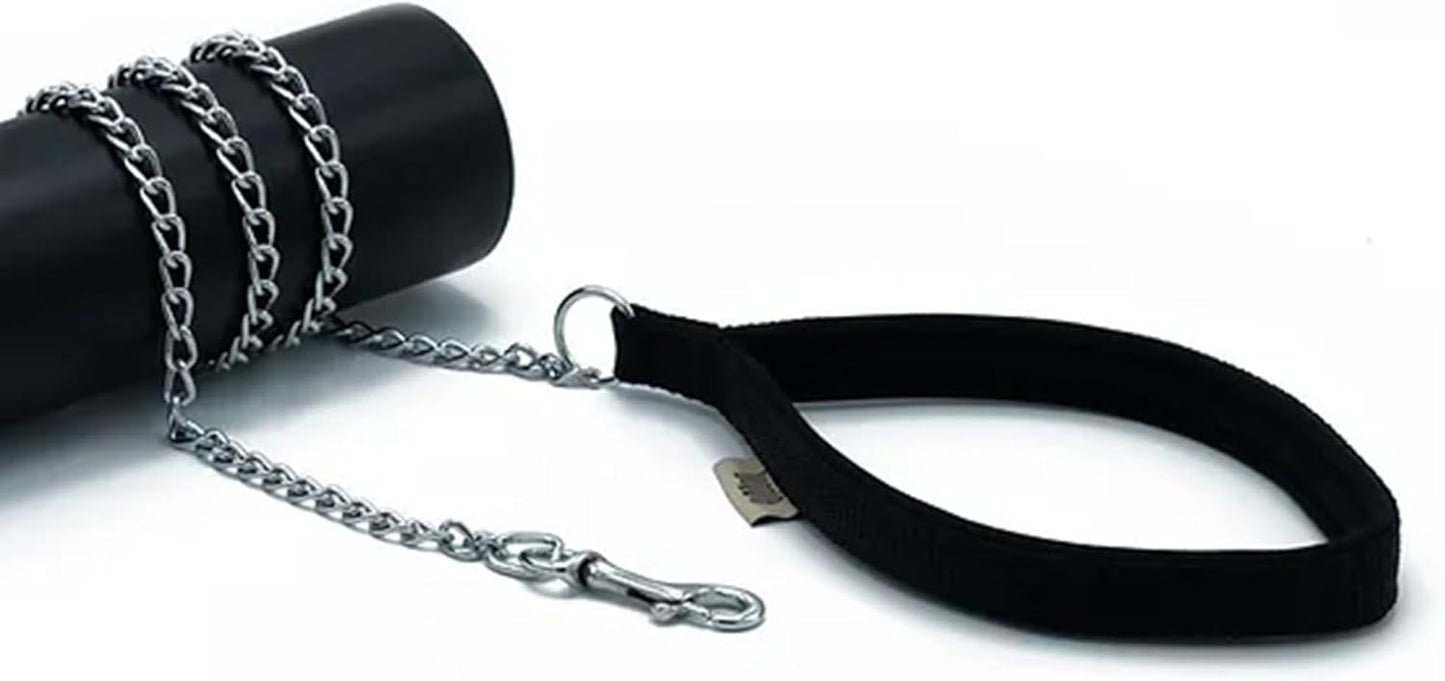 Comfort Webbing Dog Chain Leash – Heavy-Duty Metal Leash (110 cm)