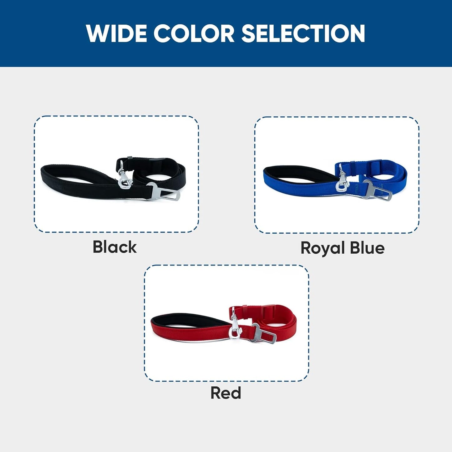 Comfort Webbing Dog Leash – Red, Single Handle (80–120 cm)