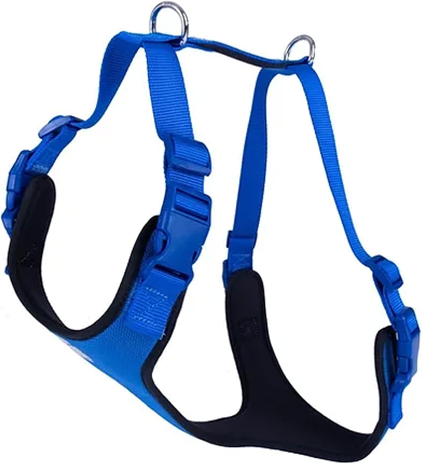 Airy Webbing No-Pull Dog Harness – Reflective, Adjustable & Padded Vest (Black, Small)