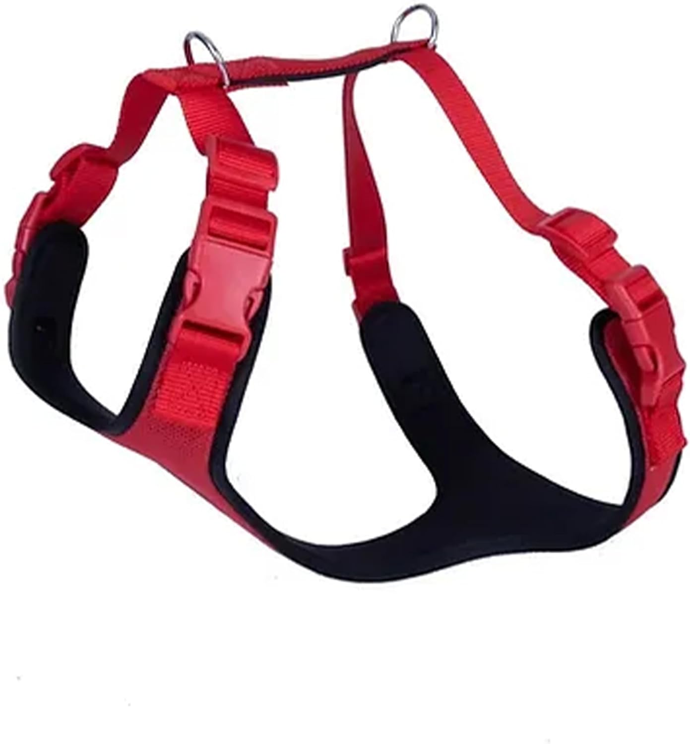 Airy Webbing No-Pull Dog Harness – Reflective, Adjustable & Padded Vest (Black, Small)