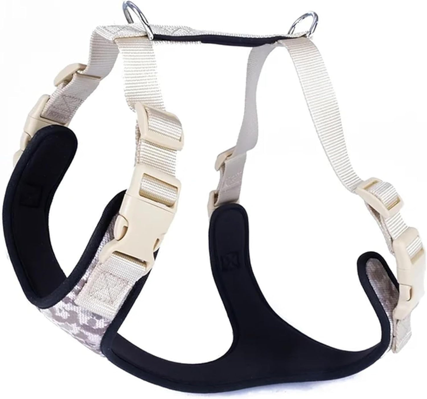 Airy Webbing No-Pull Dog Harness – Reflective, Adjustable & Padded Vest (Black, Small)