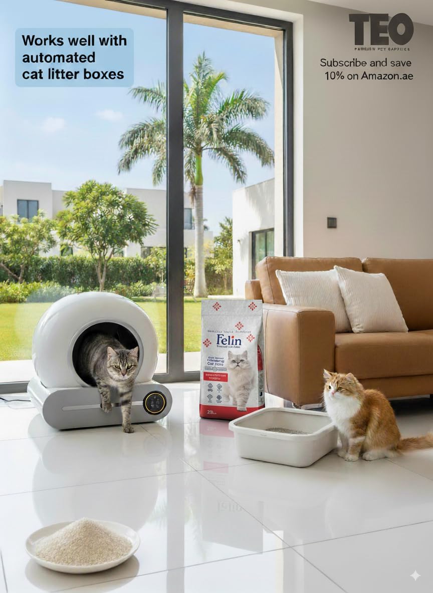 Felin Cat Litter – Natural Bentonite, Dust-Free, Clumping, 10L