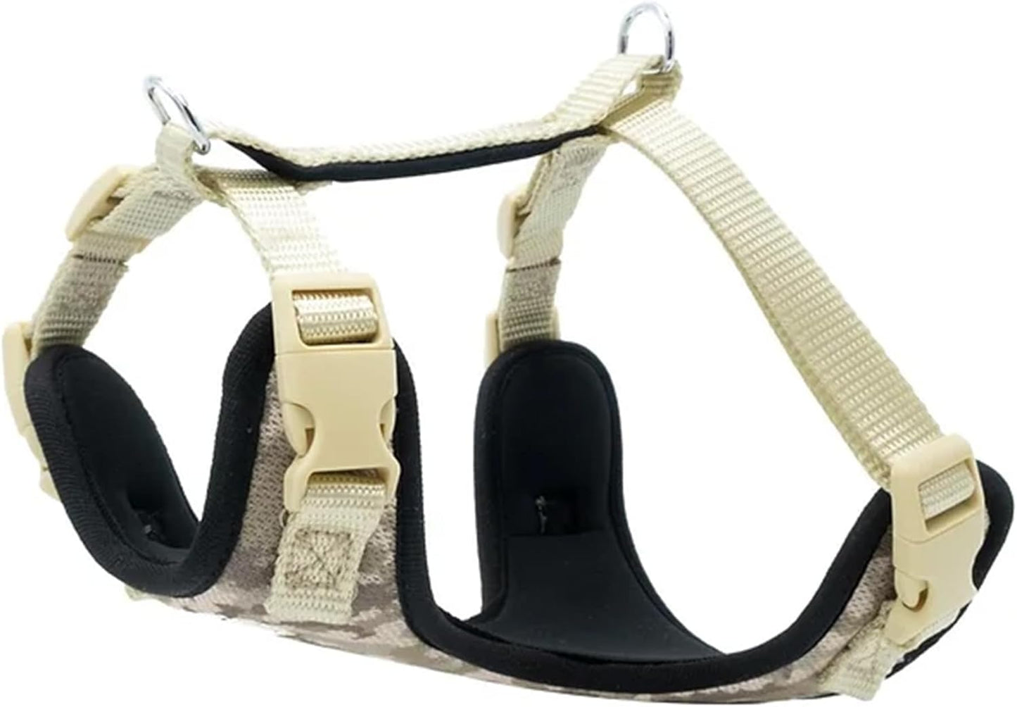 Airy Webbing No-Pull Dog Harness – Reflective, Adjustable & Padded Vest (Black, Small)