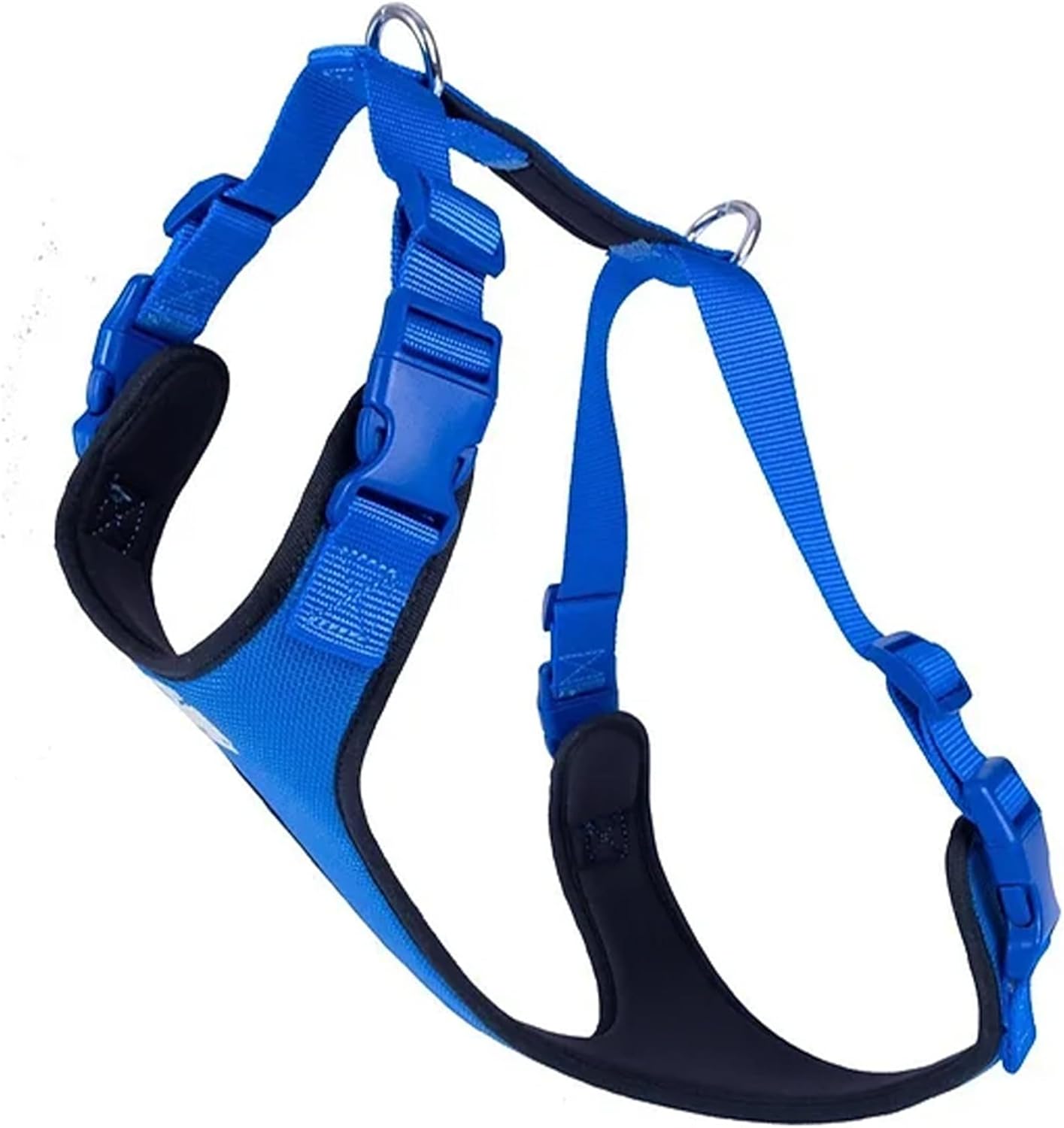 Airy Webbing No-Pull Dog Harness – Reflective, Adjustable & Padded Vest (Black, Small)