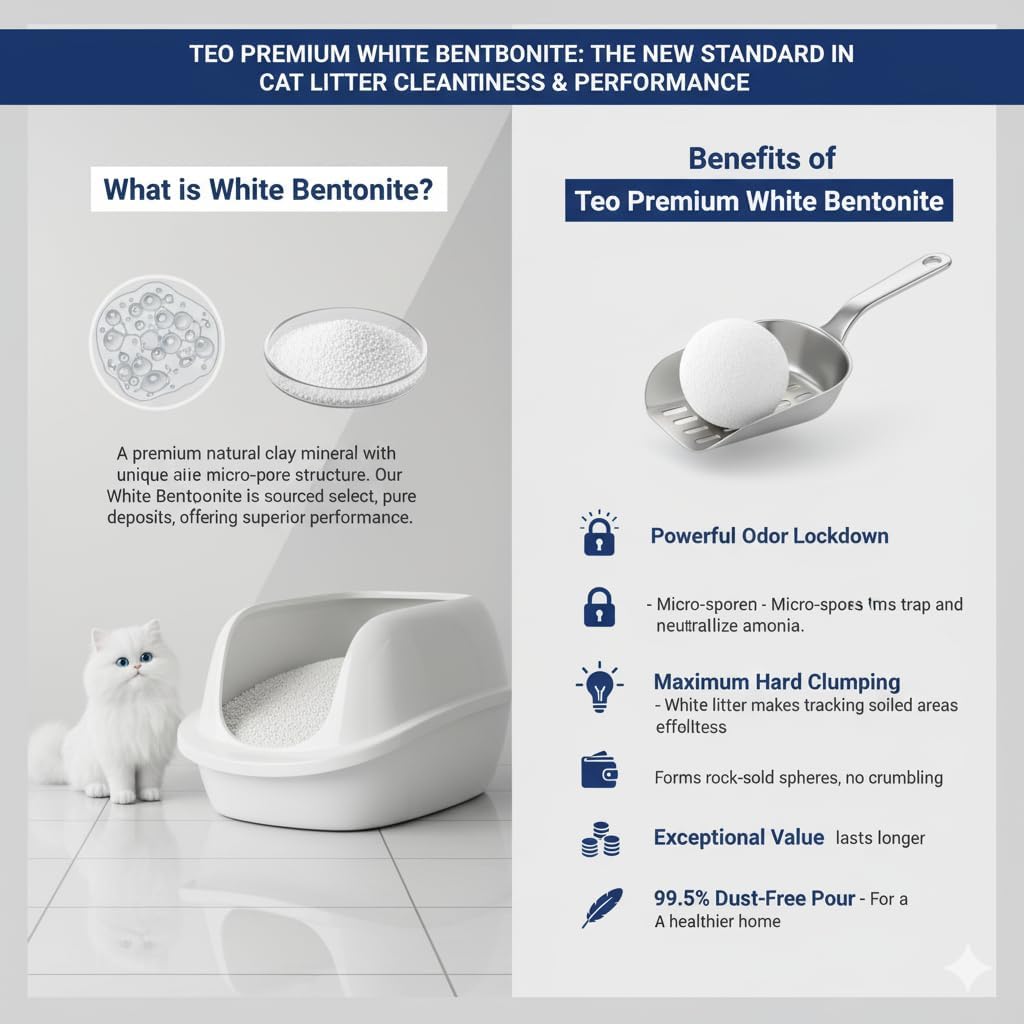 Felin Cat Litter – Natural Bentonite, Dust-Free, Clumping, 10L