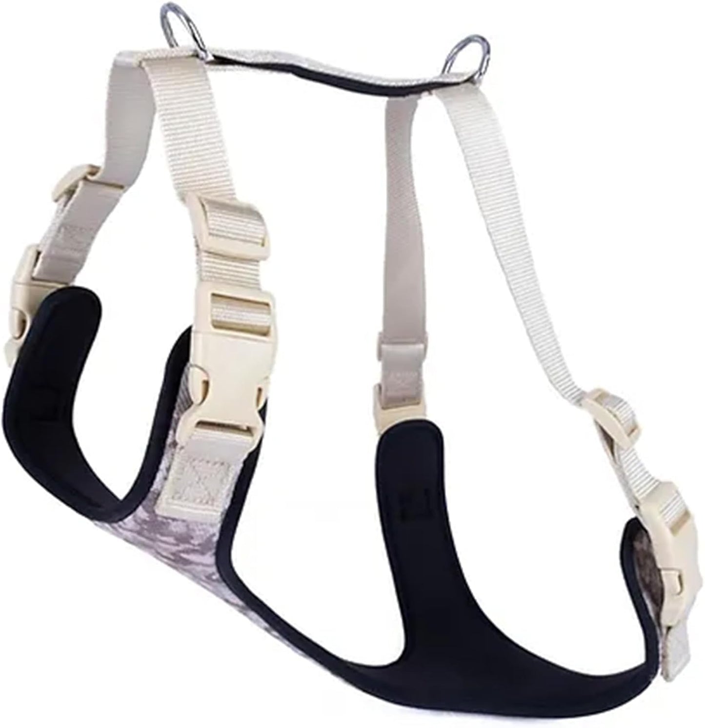Airy Webbing No-Pull Dog Harness – Reflective, Adjustable & Padded Vest (Black, Small)