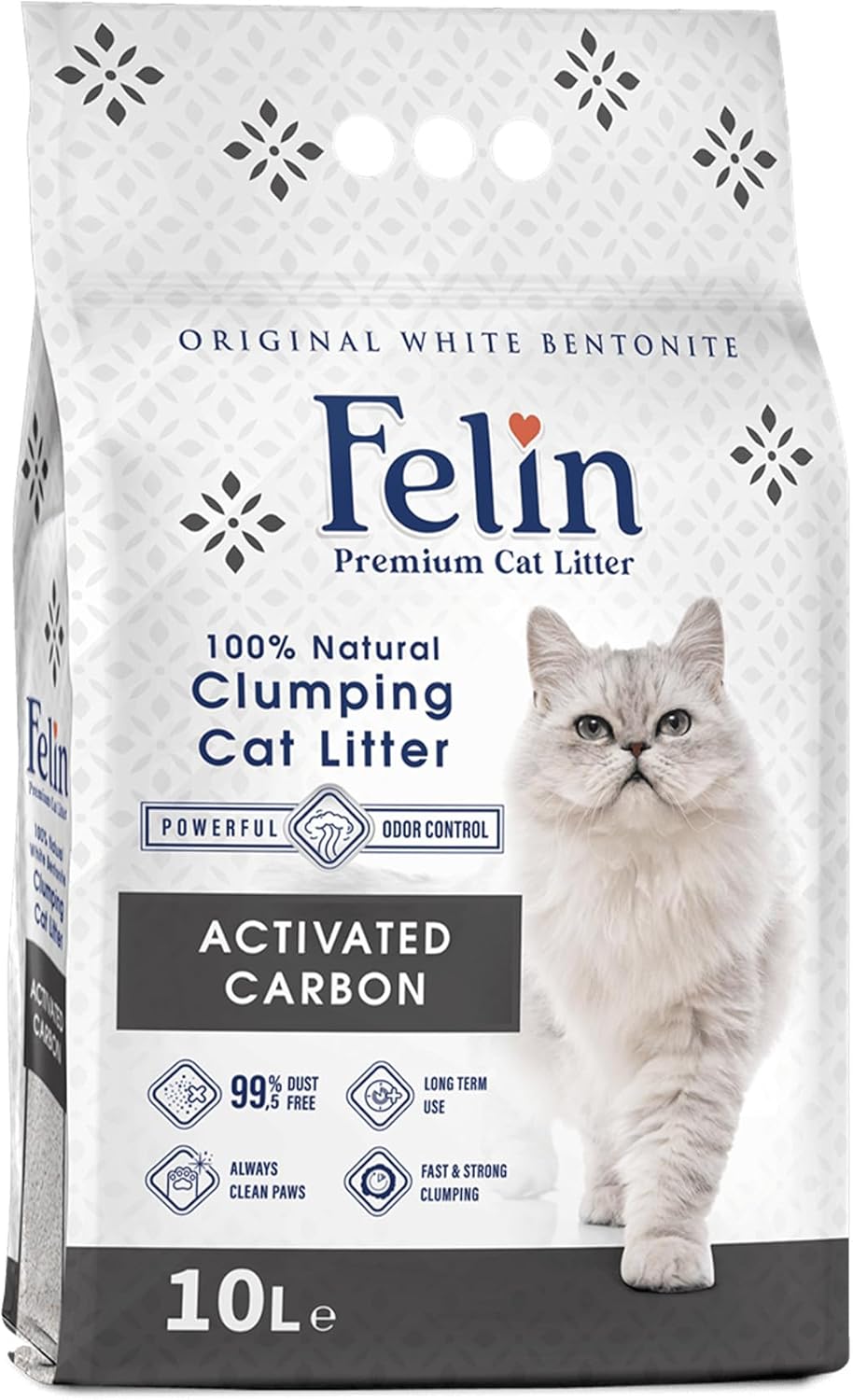 Felin Cat Litter – Natural Bentonite, Dust-Free, Clumping, 10L