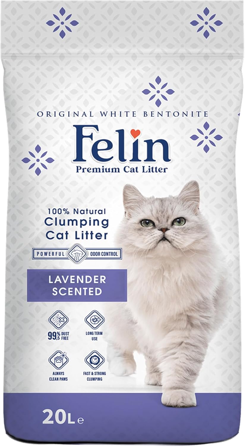 Felin Cat Litter – Natural Bentonite, Dust-Free, Clumping, 10L
