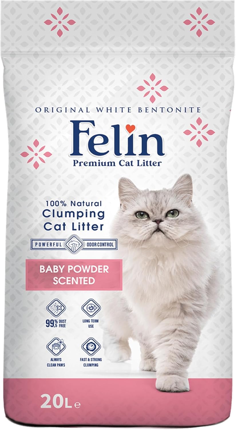 Felin Cat Litter – Natural Bentonite, Dust-Free, Clumping, 10L
