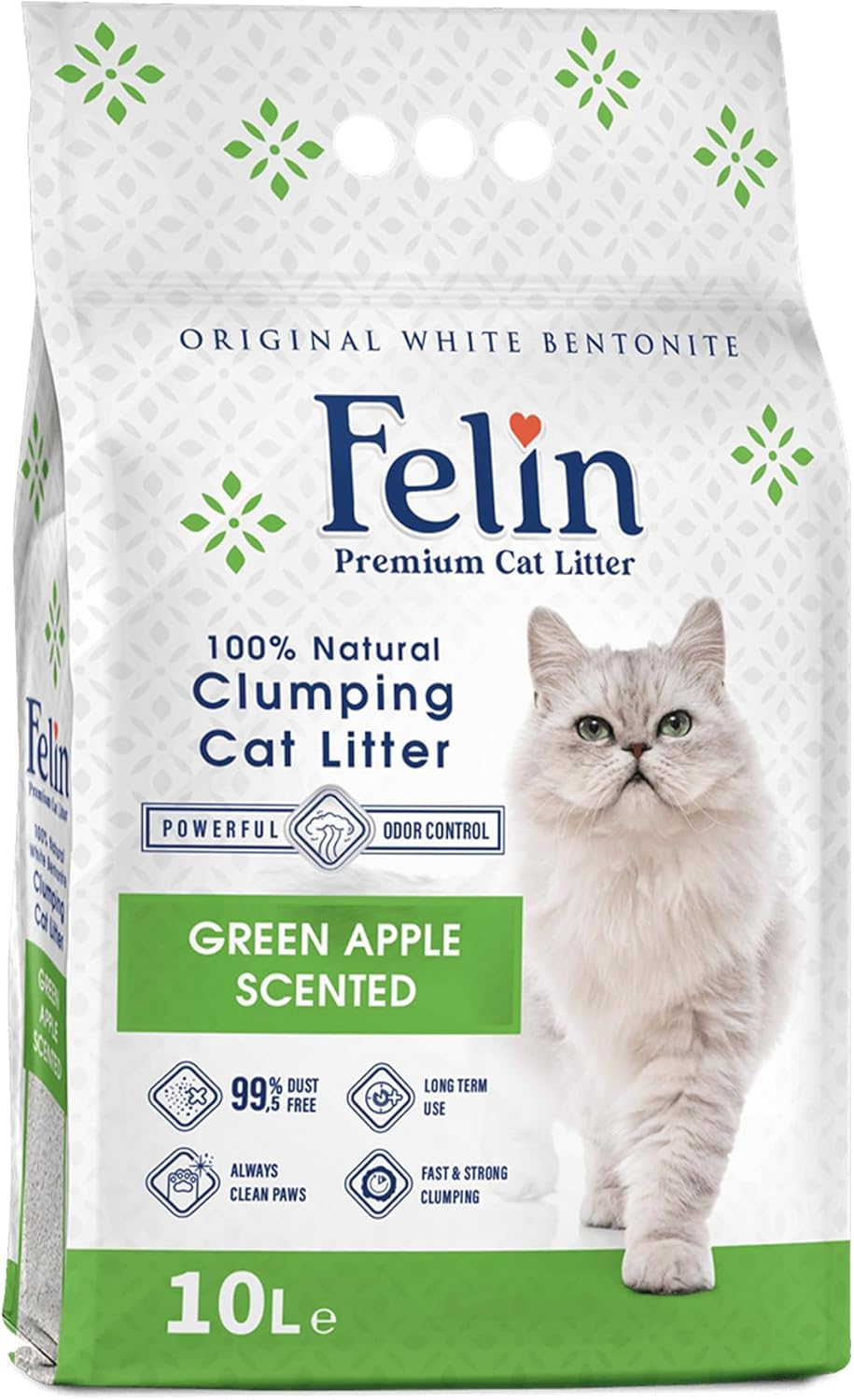 Felin Cat Litter – Natural Bentonite, Dust-Free, Clumping, 10L