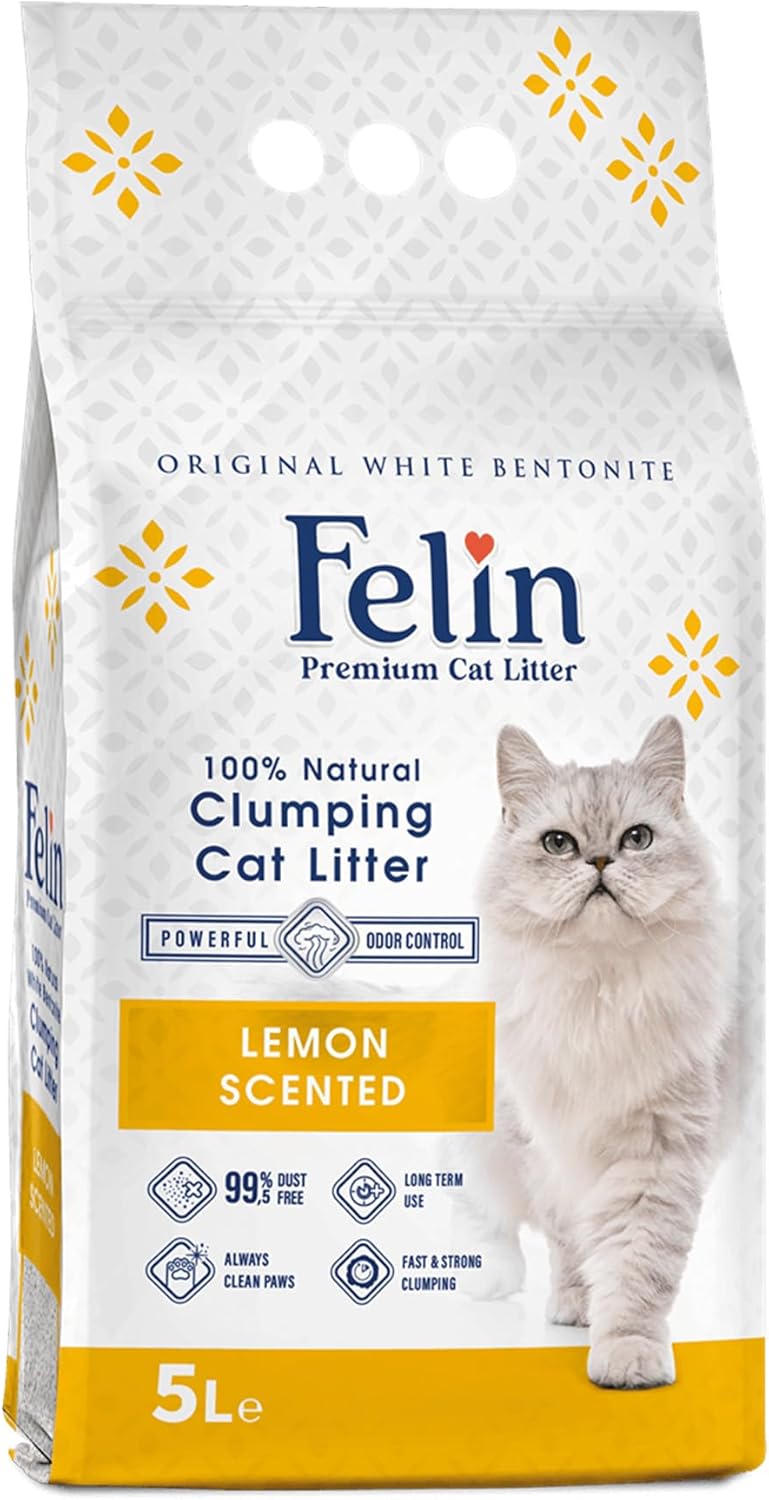 Felin Cat Litter – Natural Bentonite, Dust-Free, Clumping, 10L