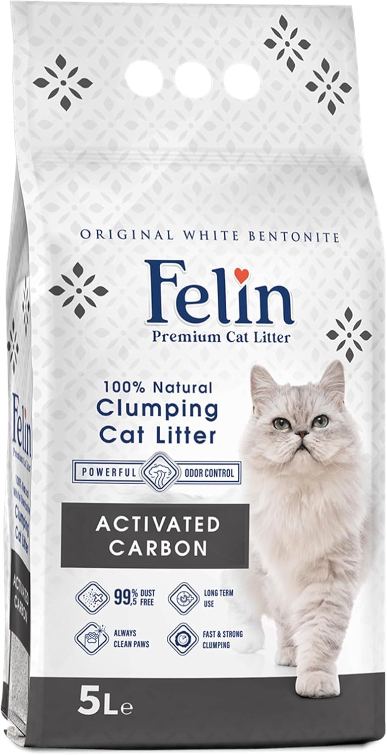 Felin Cat Litter – Natural Bentonite, Dust-Free, Clumping, 10L