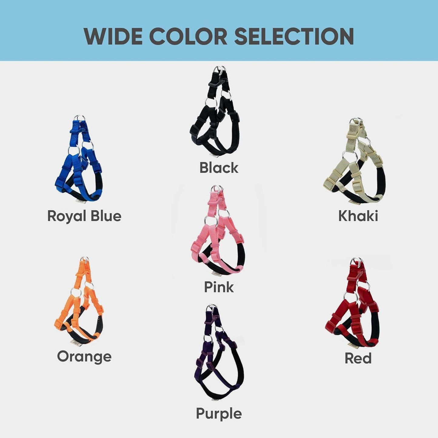 Comfort Webbing Ronin Dog Harness – Adjustable, Padded & Lightweight (Black, 3XL)