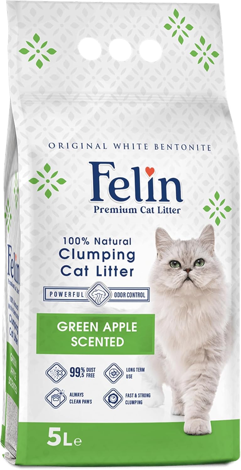 Felin Cat Litter – Natural Bentonite, Dust-Free, Clumping, 10L