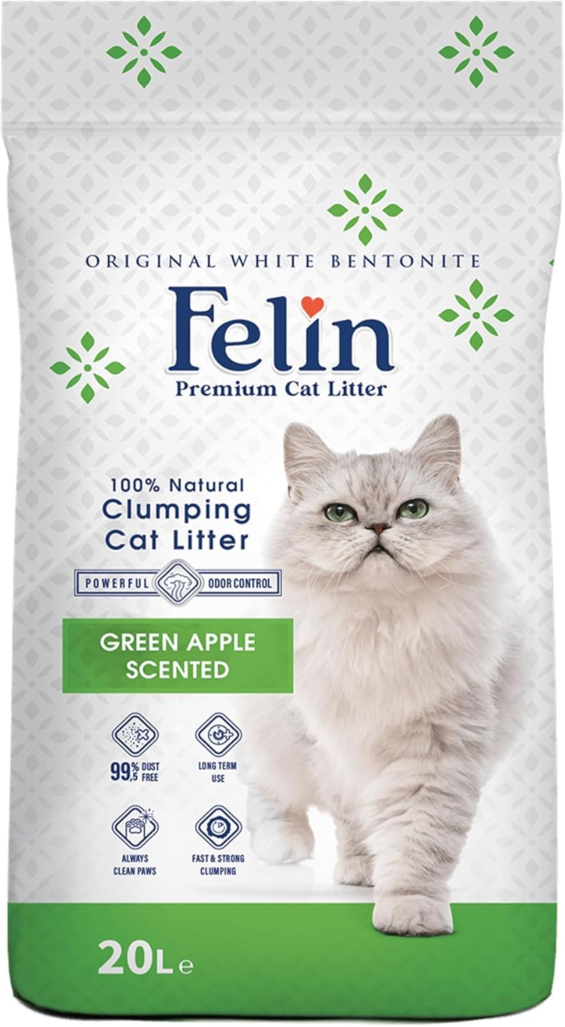 Felin Cat Litter – Natural Bentonite, Dust-Free, Clumping, 10L