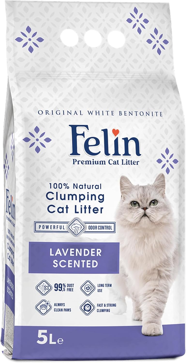 Felin Cat Litter – Natural Bentonite, Dust-Free, Clumping, 10L