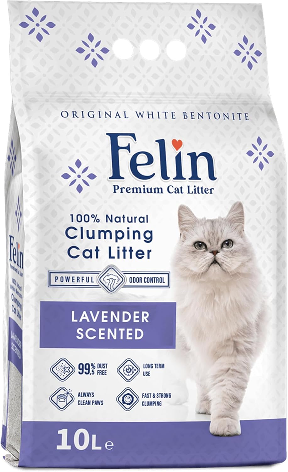 Felin Cat Litter – Natural Bentonite, Dust-Free, Clumping, 10L