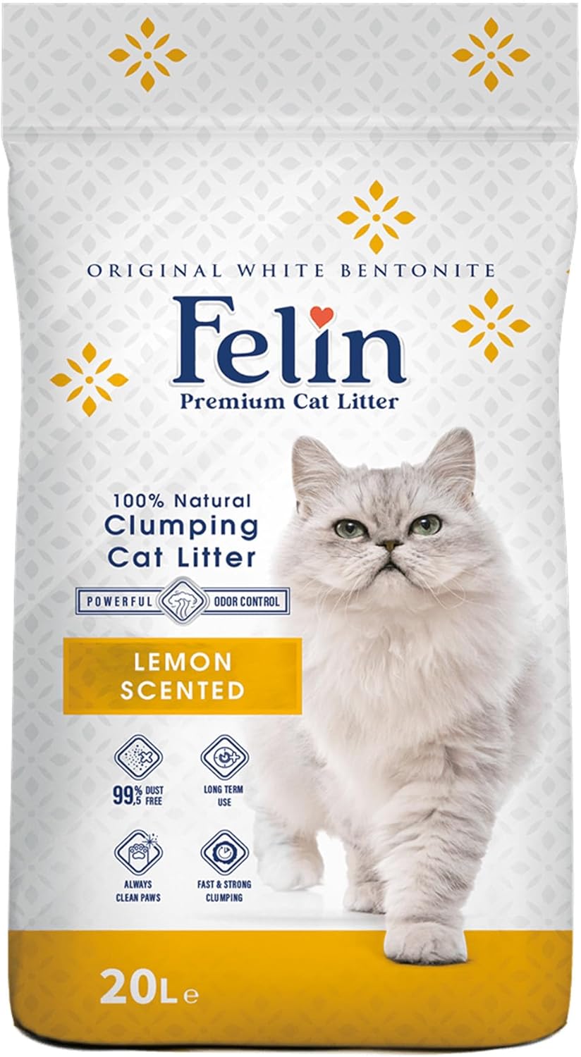 Felin Cat Litter – Natural Bentonite, Dust-Free, Clumping, 10L