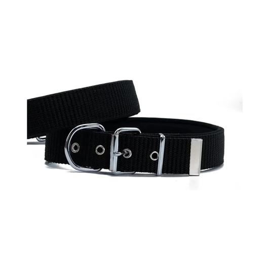 Comfort Webbing Big Dog Collar – Black (47–55 cm)