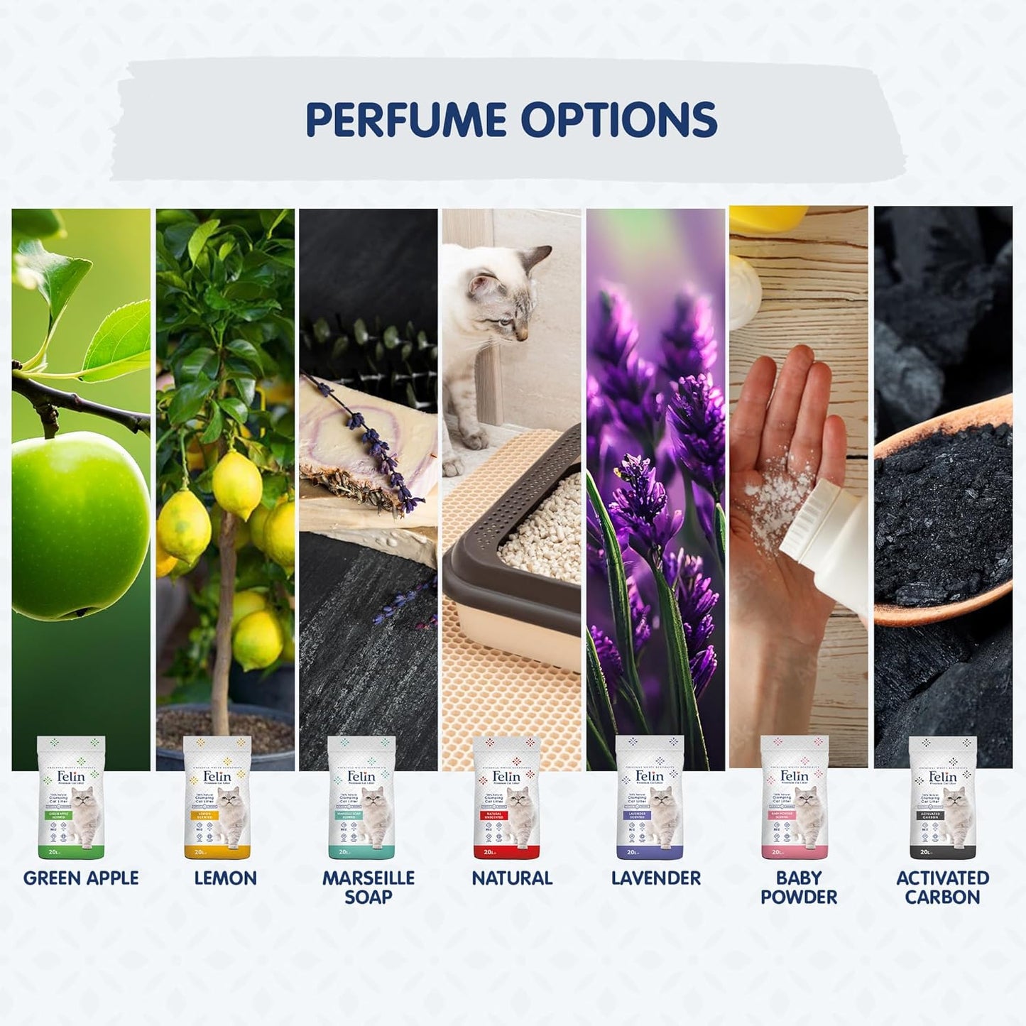 Felin Cat Litter – Natural Bentonite, Dust-Free, Clumping, 10L