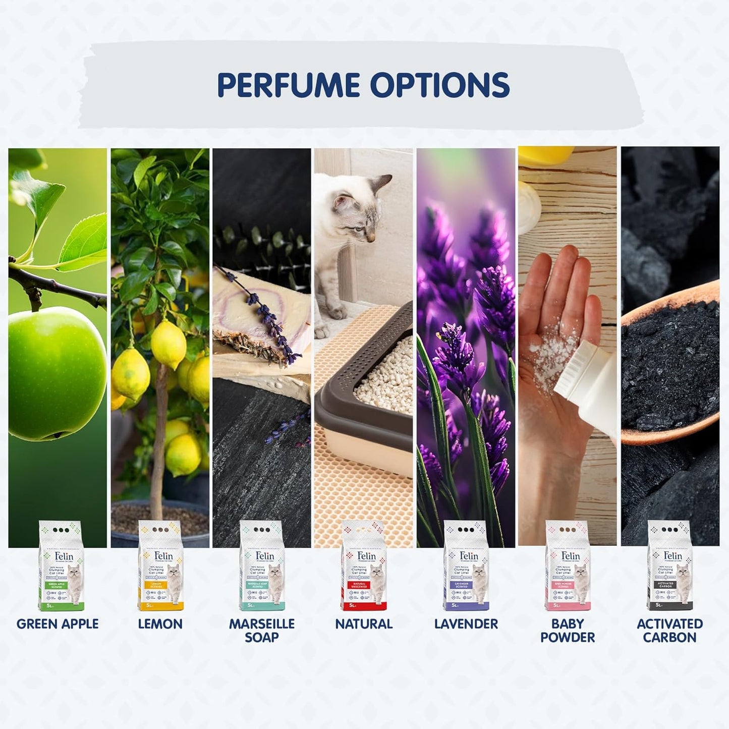 Felin Cat Litter – Natural Bentonite, Dust-Free, Clumping, 10L