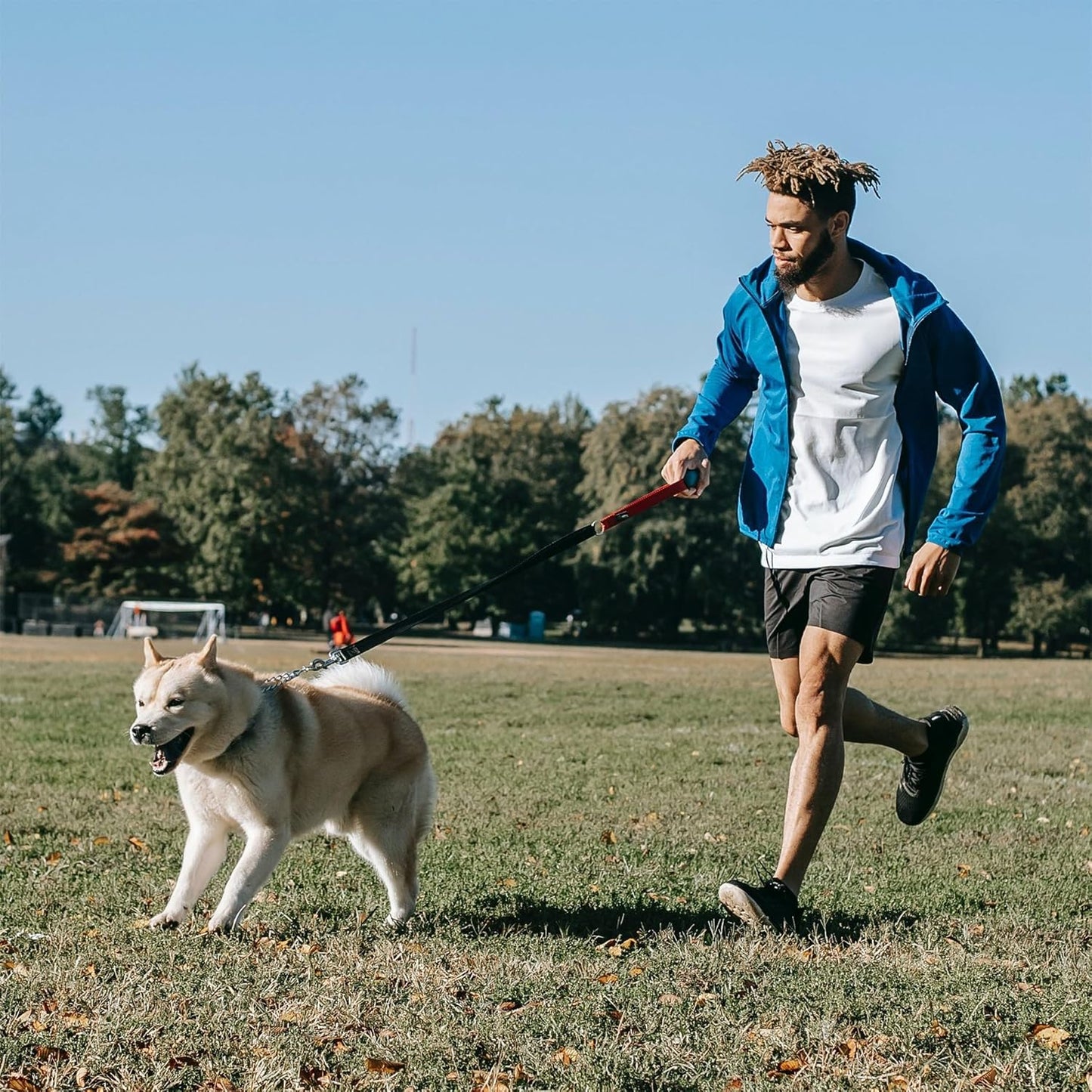Comfort Webbing Dog Leash – Red, Single Handle (80–120 cm)